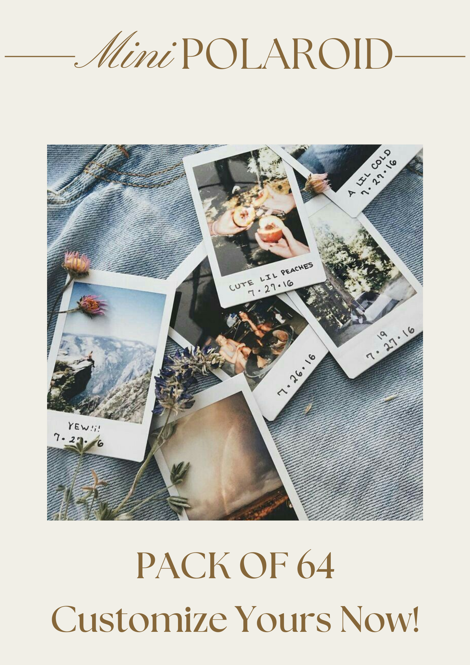 Mini Polaroid (Pack of 64)